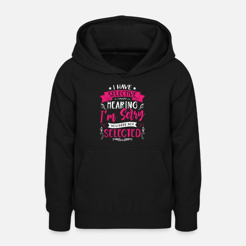 Sarcasme Humour Ironie J’ai une audition sélective - Sweat à capuche Ado - noir