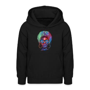 Demokratische Republik Kongo - Teenager Hoodie - Schwarz - Vorne - AI Model Teenager Male light (155cm)
