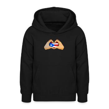 Puerto Rico - Teen Hoodie - black - Front - AI Model Teenager Male light (155cm)