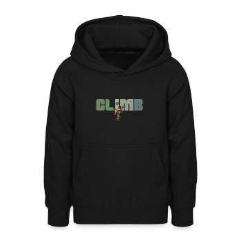 Bouldering Climbing Sports Gym Wall - Teen Hoodie - black - Front - AI Model Teenager Male light (155cm)