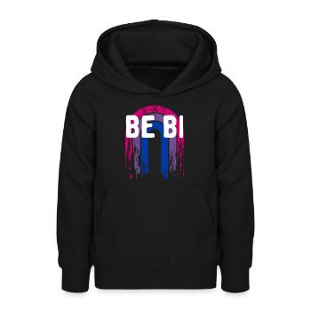 Be Bi Bisexual LGBTQ Bi Pride LGBT Dictons Pride - Sweat à capuche Ado - noir - Devant - AI Model Teenager Male light (155cm)