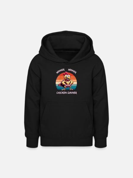 Winner Winner Chicken Dinner - Teenager Hoodie - Schwarz