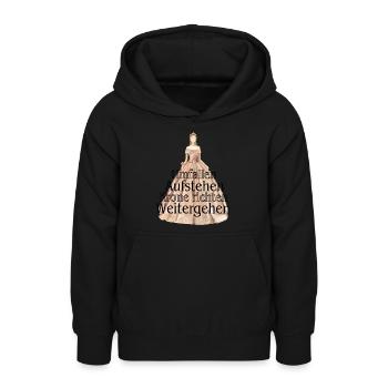 Tombez, relevez-vous, redressez votre couronne, avancez - Sweat à capuche Ado - noir - Devant - AI Model Teenager Male light (155cm)