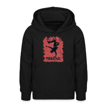 Freestyle - Teen Hoodie - black - Front - AI Model Teenager Male light (155cm)