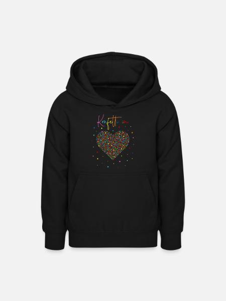 Konfetti im Herzen - Teenager Hoodie - Schwarz