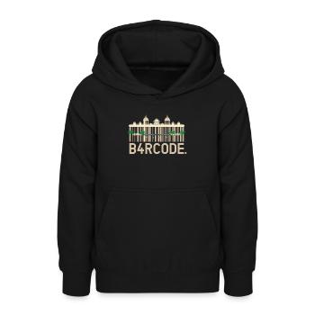 B4RCODE. Monaco - Teen Hoodie - black - Front - AI Model Teenager Male light (155cm)