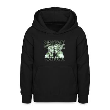 LOBOTOMIE - Sweat à capuche Ado - noir - Devant - AI Model Teenager Male light (155cm)