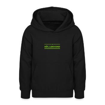vor dir steht ein Höllenhund - Teenager Hoodie - Schwarz - Vorne - AI Model Teenager Male light (155cm)