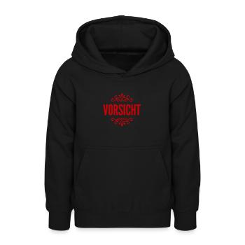sei vorsichtig - Teenager Hoodie - Schwarz - Vorne - AI Model Teenager Male light (155cm)