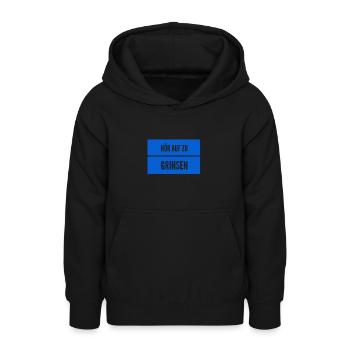 lass das grinsen - Teenager Hoodie - Schwarz - Vorne - AI Model Teenager Male light (155cm)