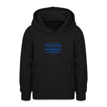 warum nicht vermeiden - Teenager Hoodie - Schwarz - Vorne - AI Model Teenager Male light (155cm)