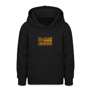 Je cherche ma fortune - Sweat à capuche Ado - noir - Devant - AI Model Teenager Male light (155cm)
