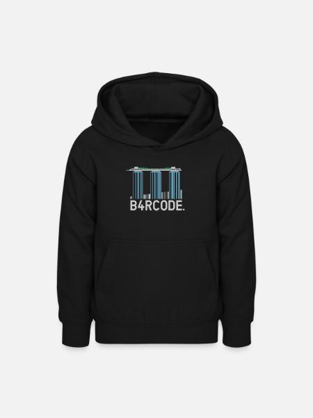 B4RCODE. Singapour - Sweat à capuche Ado - noir