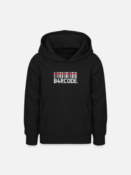 B4RCODE. Scan - Teenager Hoodie - Schwarz