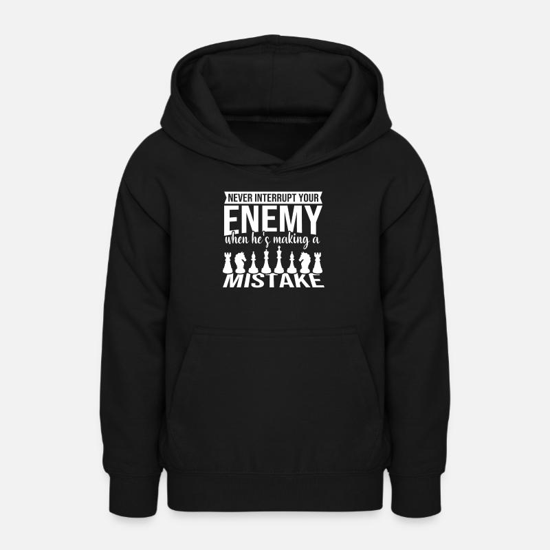 Adversaires d’échecs Jeu d’échecs Joueurs d’échecs - Sweat à capuche Ado - noir