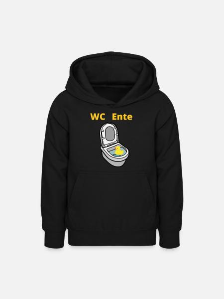 WC Ente - Teenager Hoodie - Schwarz