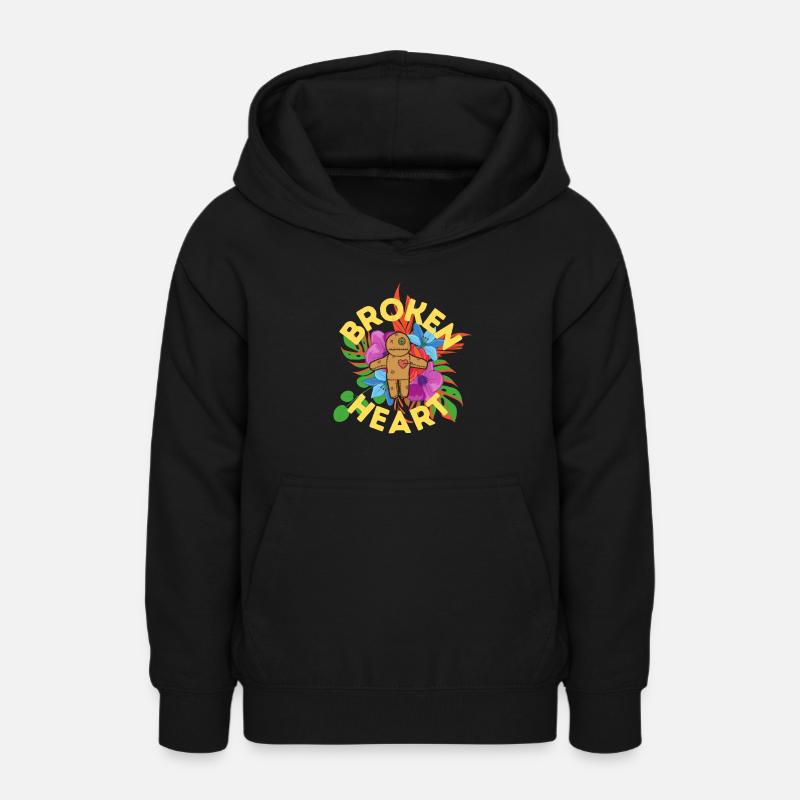 Cœur brisé - Sweat à capuche Ado - noir