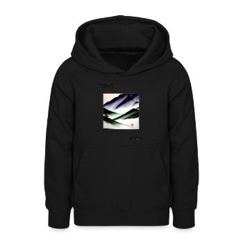 無敵視 - Japanese - Landscape - ApriNoeScor - Teen Hoodie - black - Front - AI Model Teenager Male light (155cm)