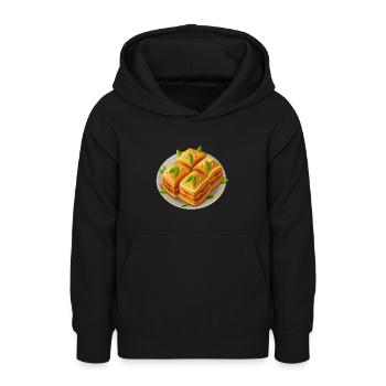 Baklava - türkische Süßspeise - Geschenk - Teenager Hoodie - Schwarz - Vorne - AI Model Teenager Male light (155cm)