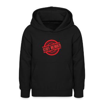 Staff Mitglied - Teenager Hoodie - Schwarz - Vorne - AI Model Teenager Male light (155cm)