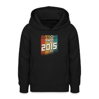 Awesome since 2015 Mädchen Junge 9. Geburtstag - Teenager Hoodie - Schwarz - Vorne - AI Model Teenager Male light (155cm)