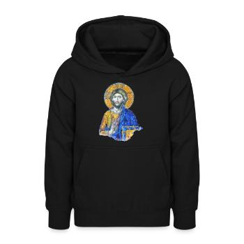 Jesus Christus Mosaik-Kunst in der Hagia-Sophia - Teenager Hoodie - Schwarz - Vorne - AI Model Teenager Male light (155cm)