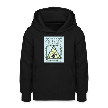 Drittes Auge, das alles sehende Auge, okkult - Teenager Hoodie - Schwarz - Vorne - AI Model Teenager Male light (155cm)