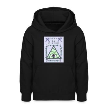 Drittes Auge, das alles sehende Auge, okkult - Teenager Hoodie - Schwarz - Vorne - AI Model Teenager Male light (155cm)