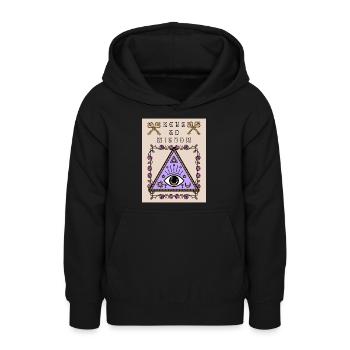 Drittes Auge, das alles sehende Auge, okkult - Teenager Hoodie - Schwarz - Vorne - AI Model Teenager Male light (155cm)