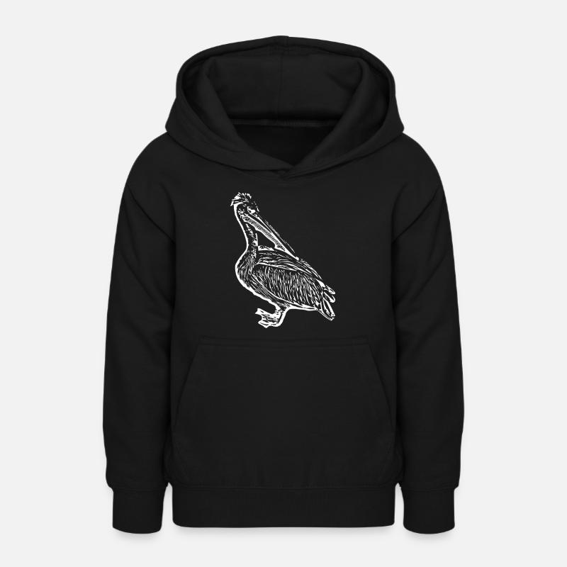Pélicans Oiseaux Oiseaux Pelecanus - Sweat à capuche Ado - noir