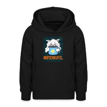 Morgenmuffel - Teenager Hoodie - Schwarz - Vorne - AI Model Teenager Male light (155cm)