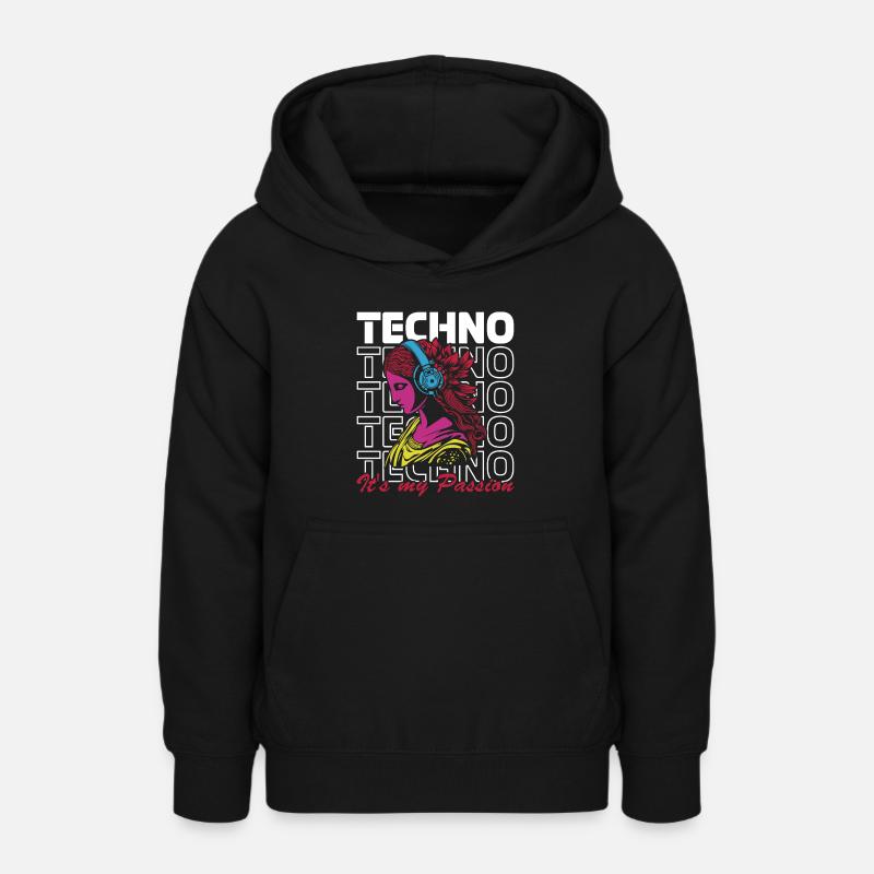 Battre la déesse - Sweat à capuche Ado - noir