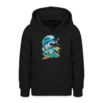 Feeding frenzy - Teen Hoodie - black - Front - AI Model Teenager Male light (155cm)