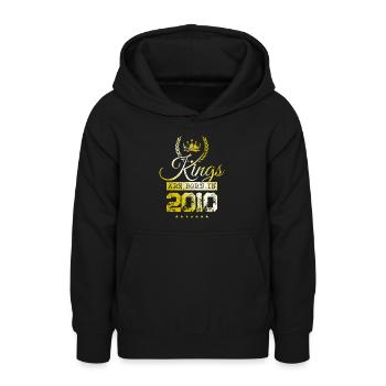 kings are born 2010 - Teen Hoodie - black - Front - AI Model Teenager Male light (155cm)