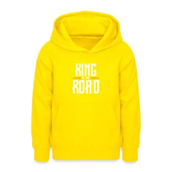 Dicton du roi des camionneurs - Sweat à capuche Ado - jaune - Devant - AI Model Teenager Male dark (155cm)