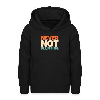 Klempner Installateur - Teenager Hoodie - Schwarz - Vorne - AI Model Teenager Male light (155cm)