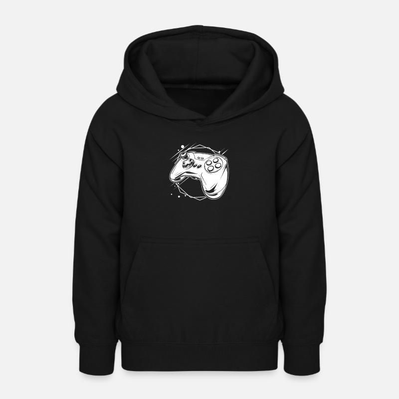 Manette de jeu Gamer Gaming - Sweat à capuche Ado - noir
