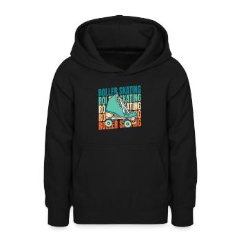 Roller Skates Roller Skating - Teen Hoodie - black - Front - AI Model Teenager Male light (155cm)