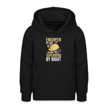 Ingenieur - Teenager Hoodie - Schwarz - Vorne - AI Model Teenager Male light (155cm)