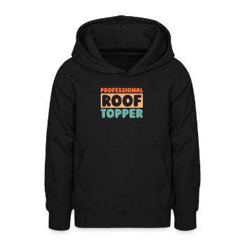 Roofer - Teen Hoodie - black - Front - AI Model Teenager Male light (155cm)