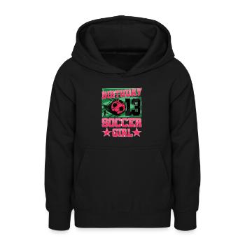 13th birthday Girl Soccer 13 Years Old Gifts - Teenager Hoodie - Schwarz - Vorne - AI Model Teenager Male light (155cm)