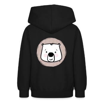 Süßer Bär - Portrait - Teenager Hoodie - Schwarz - Hinten - AI Model Teenager Male light (155cm)