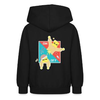 ON/OFF ☀️🌑 - Sweat à capuche Ado - noir - Dos - AI Model Teenager Male light (155cm)