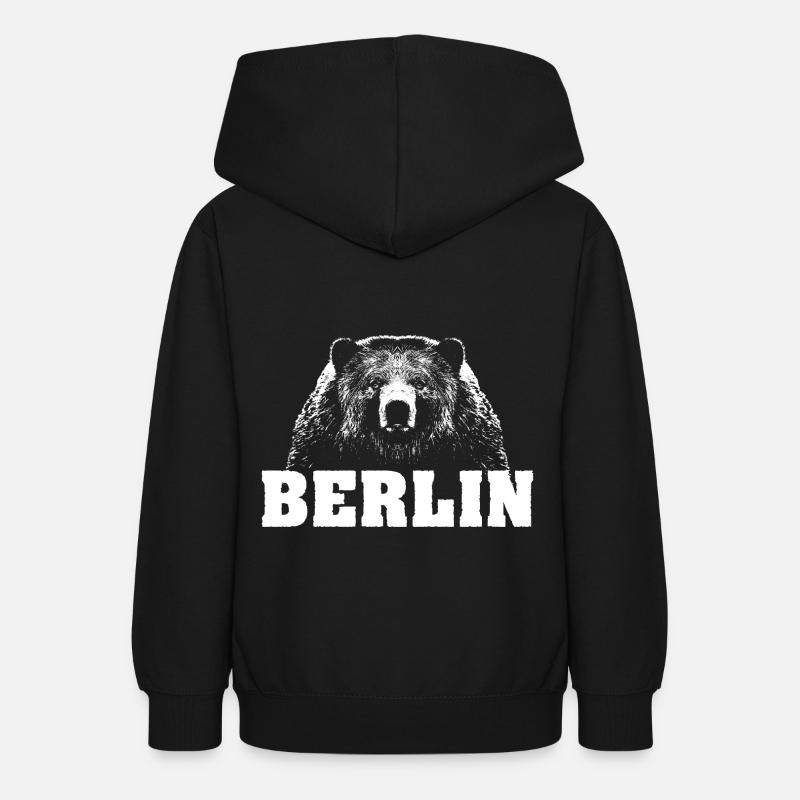 Ours de Berlin - Sweat à capuche Ado - noir