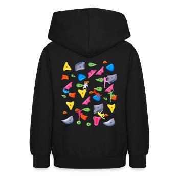 Bouldern Klettern Boulderer Boulder - Teenager Hoodie - Schwarz - Hinten - AI Model Teenager Male light (155cm)