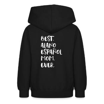 Alano Español Mom - Teen Hoodie - black - Back - AI Model Teenager Male light (155cm)