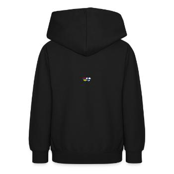 Mauritius Finland Flag Heart - Teen Hoodie - black - Back - AI Model Teenager Male light (155cm)