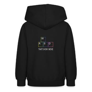 WASD PC Gamer Gaming Videospiel Retro Zocker - Teenager Hoodie - Schwarz - Hinten - AI Model Teenager Male light (155cm)