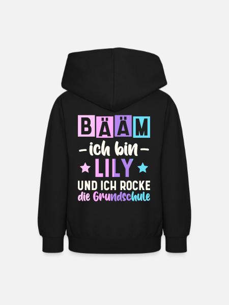 Name Lily Geschenk Grundschule - Teenager Hoodie - Schwarz
