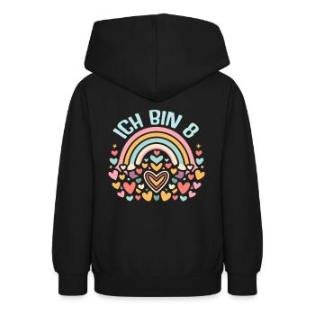 8 Jahre Mädchen Geschenk 8. Geburtstag - Teenager Hoodie - Schwarz - Hinten - AI Model Teenager Male light (155cm)